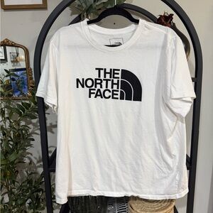 The North Face White Tee with Black Logo size xl